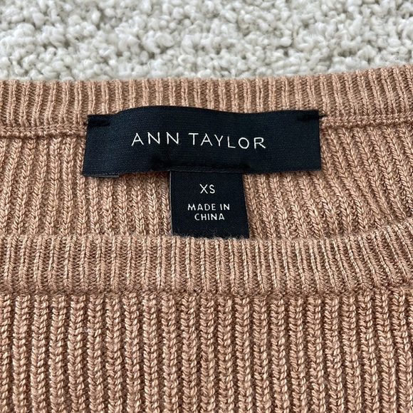 Ann Taylor Ribbed Balloon Sleeve Sweater - Picture 4 of 5